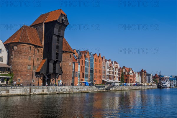 Hanseatic league houses on the Motlawa river