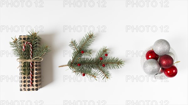 Christmas gift traditional decorations row