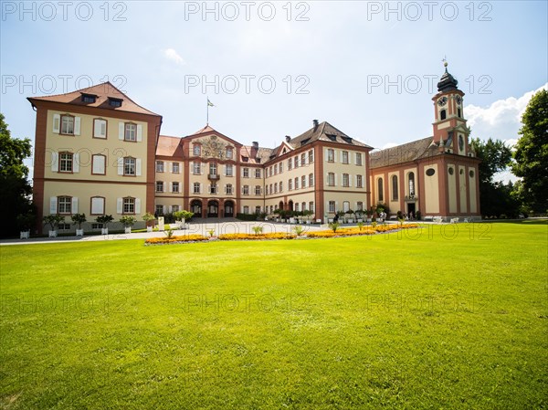 Palace facade with St. Mary's Church