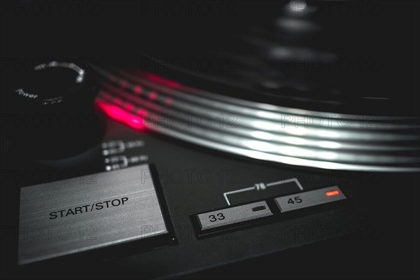 Gramophone on a dark background