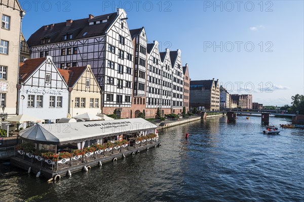 Hanseatic league houses on the Motlawa river