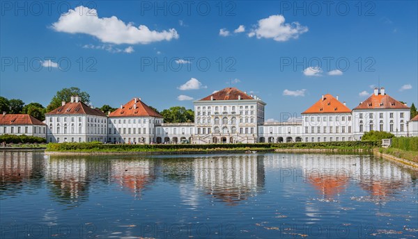 Palace Garden Canal with the City Side of Nymphenburg Palace
