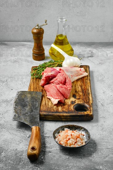 Raw uncooked lamb leg