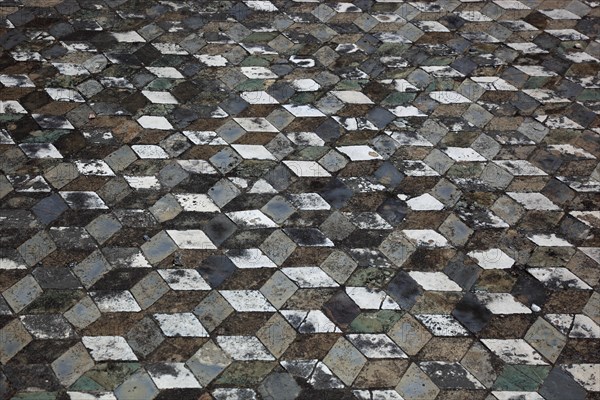 Mosaic with three-dimensional effect in a thermal bath in Pompeii