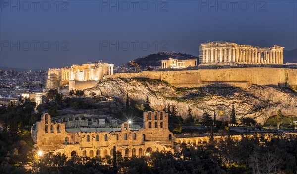 View of the Acropolis from Philopappos Hill