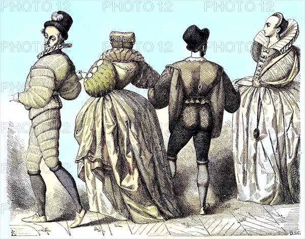 Fashion in 1584 in France