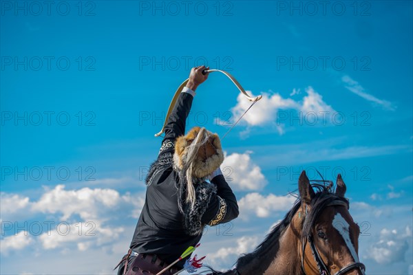 Ottoman archer riding and shooting on horseback