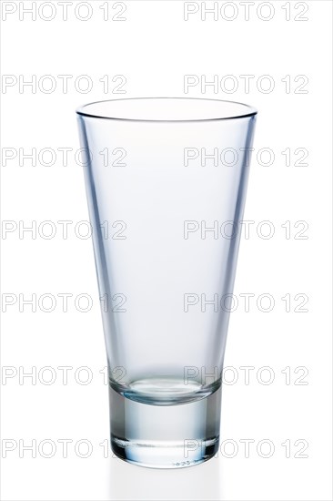 Empty transparent glass for dessert or cocktail isolated on white