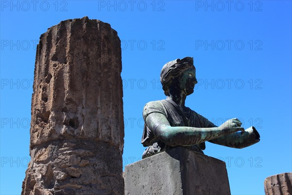 Statue of Diana at the Temple of Apollo from 120 BC dedicated to the Greco-Roman god