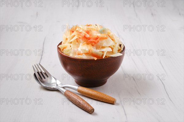 ?lay bowl with homemade pickled cabbage