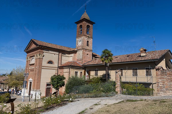 Church before the Castle of Grinzane Cavour