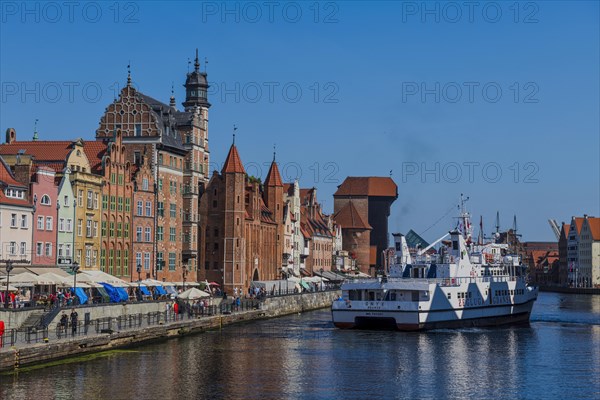 Hanseatic league houses on the Motlawa river