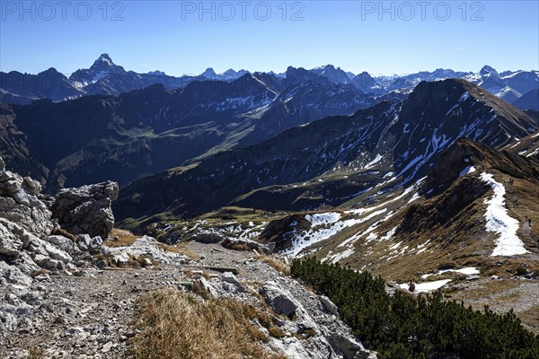 View at Nebelhorn on Allgaeu Alps