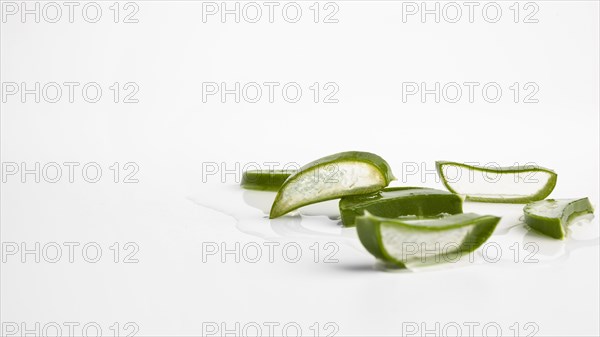 Close up view aloe vera beauty concept