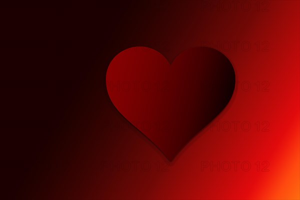 Valentine's Day colorful Background with red Heart Shape as Love concept