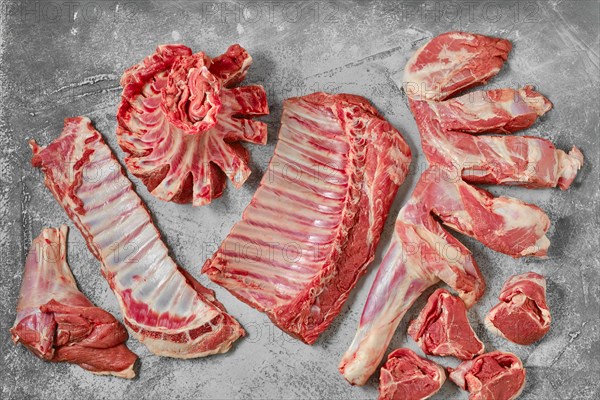 Assortment of lamb prime cuts