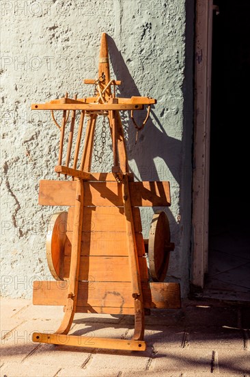 Wooden Bullock Cart of Traditional style in Turkey