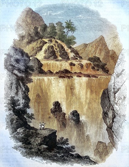 The Waterfall of Kambagaga in the Senegambia Region between Senegal and Gambia