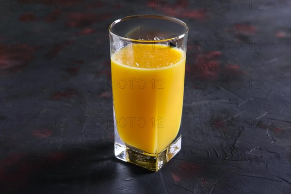 Glass with fresh orange juice