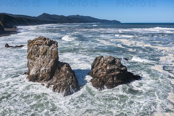 Aerial of a rocky outcrop