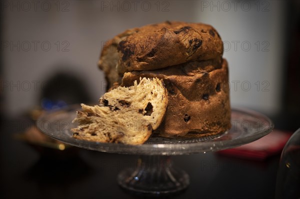 Close up delicious panettone