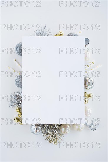 White paper christmas composition. Resolution and high quality beautiful photo