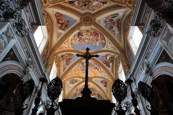 Ceiling frescoes by Giovanni Lanfranco in the nave