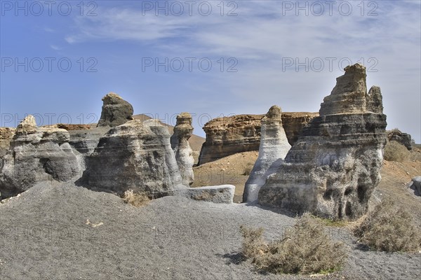 Rocky landscape around the volcano Montana de Guenia