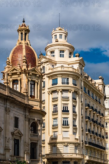 Architecture and buildings over Plaza del Ayuntamiento