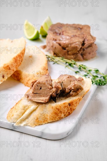 Sandwich with cod liver