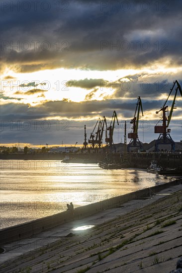 Docks on the Ob river