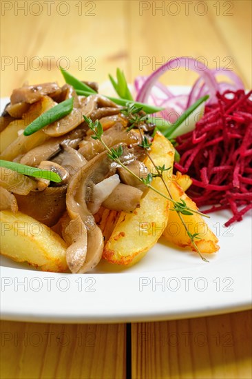 Close up view of fried potato