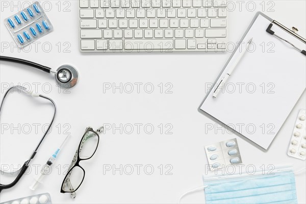 Top view doctor office. Resolution and high quality beautiful photo