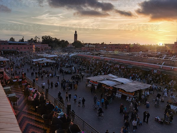 Panoramic view at dusk