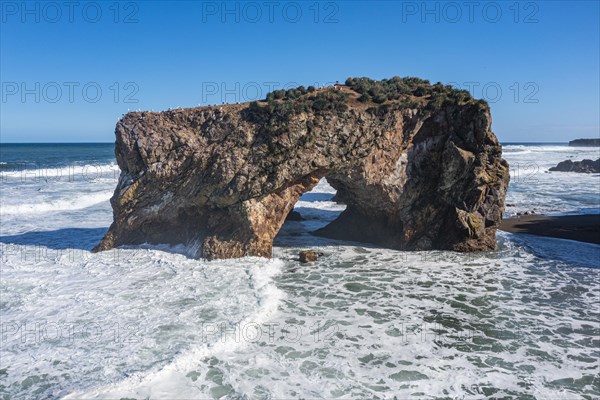 Aerial of a Rock arch