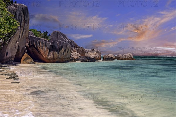 Beach and granite rocks