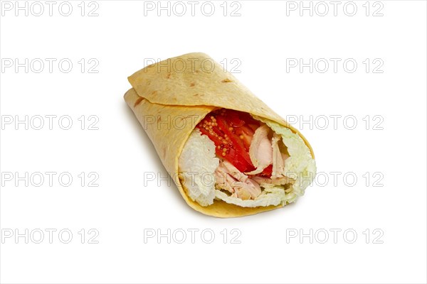 Layout for menu. Pita bread stuffed with chicken