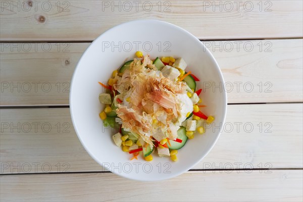 Spring salad with cucumber