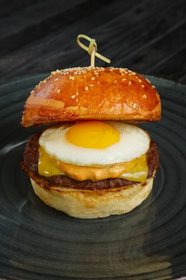 Burger with egg