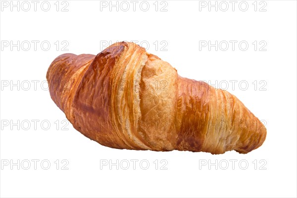 Croissant with apricot isolated on white