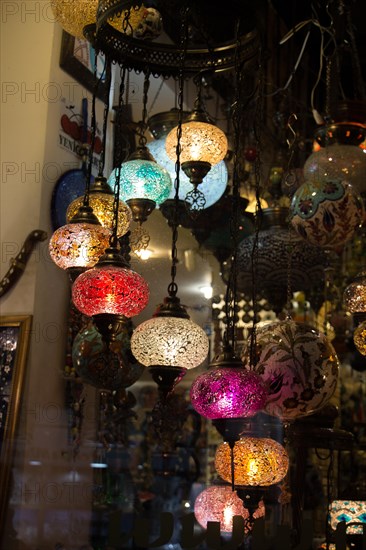 Mosaic Ottoman lamps from Grand Bazaar in Istanbul