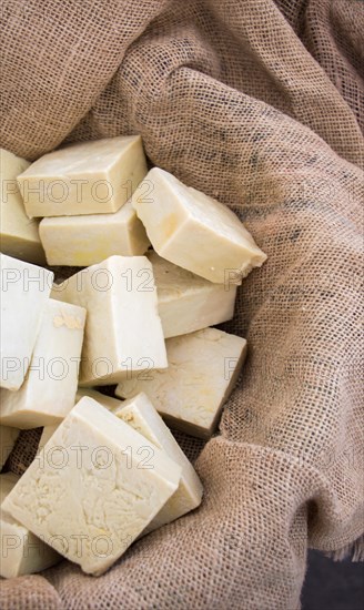 Collection of bars of fragrant hand made organic soap