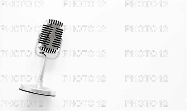 Top view microphone with copy space. Resolution and high quality beautiful photo