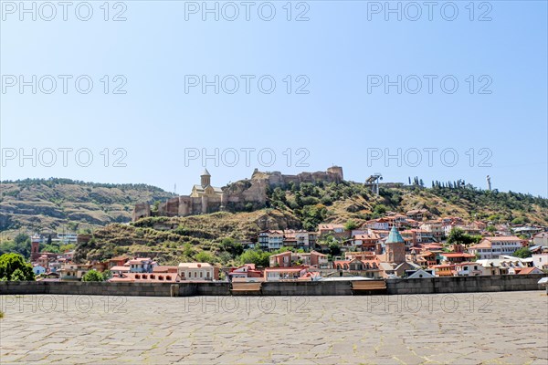 Kura river panorama of Tbilisi in Georgia