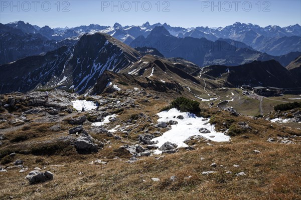 View at Nebelhorn on Allgaeu Alps