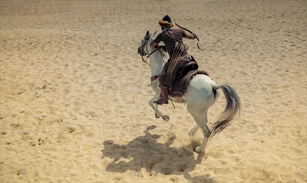 Ottoman archer riding and shooting on horseback