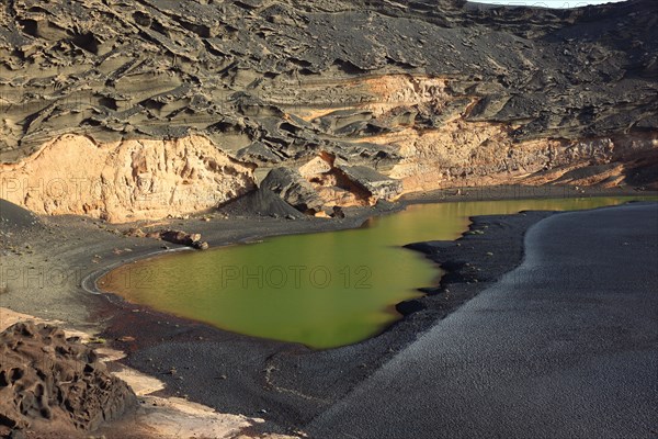 The partially submerged crater of the volcano Montana de Golfo