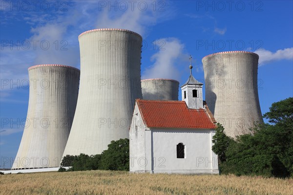 Small abandoned chapel in front of the power plant