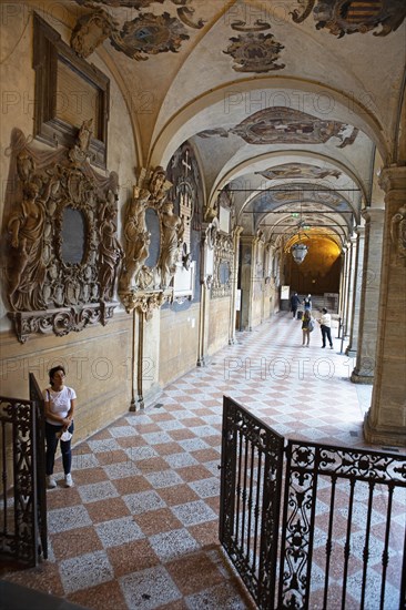 Portico in the Biblioteca Comunale dell'Archiginnasio