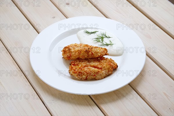 Soy and carrot lean cutlet with sour cream